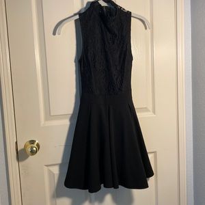 Windsor black halter mini dress size xs-s with built in shorts